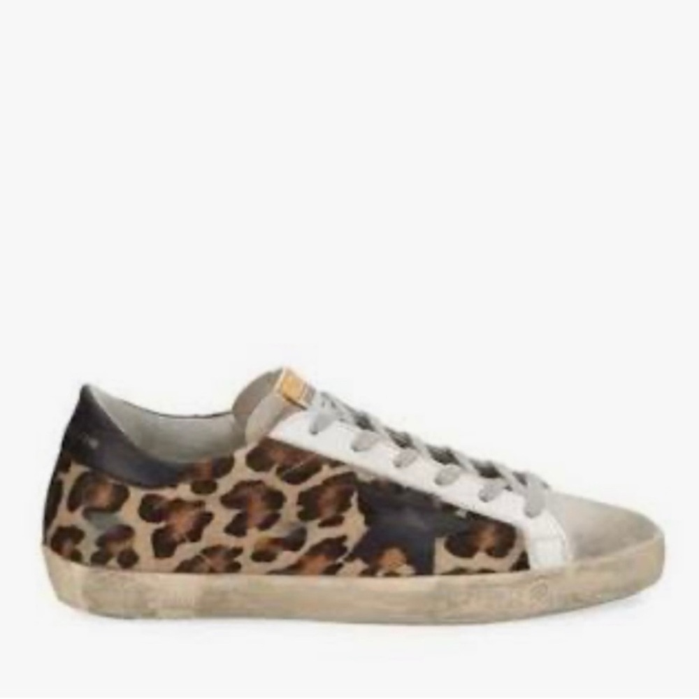 GOLDEN GOOSE Suede Toe Leopard Superstar Size 39 (US Women’s 8.5) New in Box - Picture 2 of 16